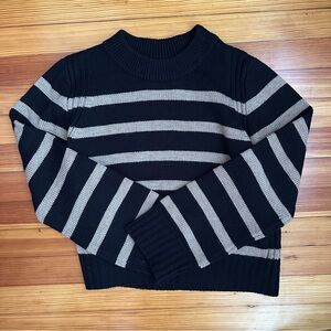 Black and Tan Striped La Ligne Wool Sweater